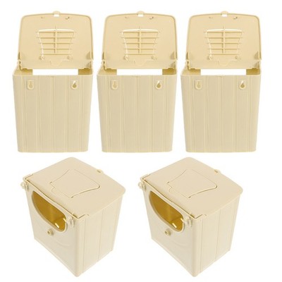 5 Pcs Papageienzuchtbox Aus Kunststoff Papageien-nistkasten Wellensittich