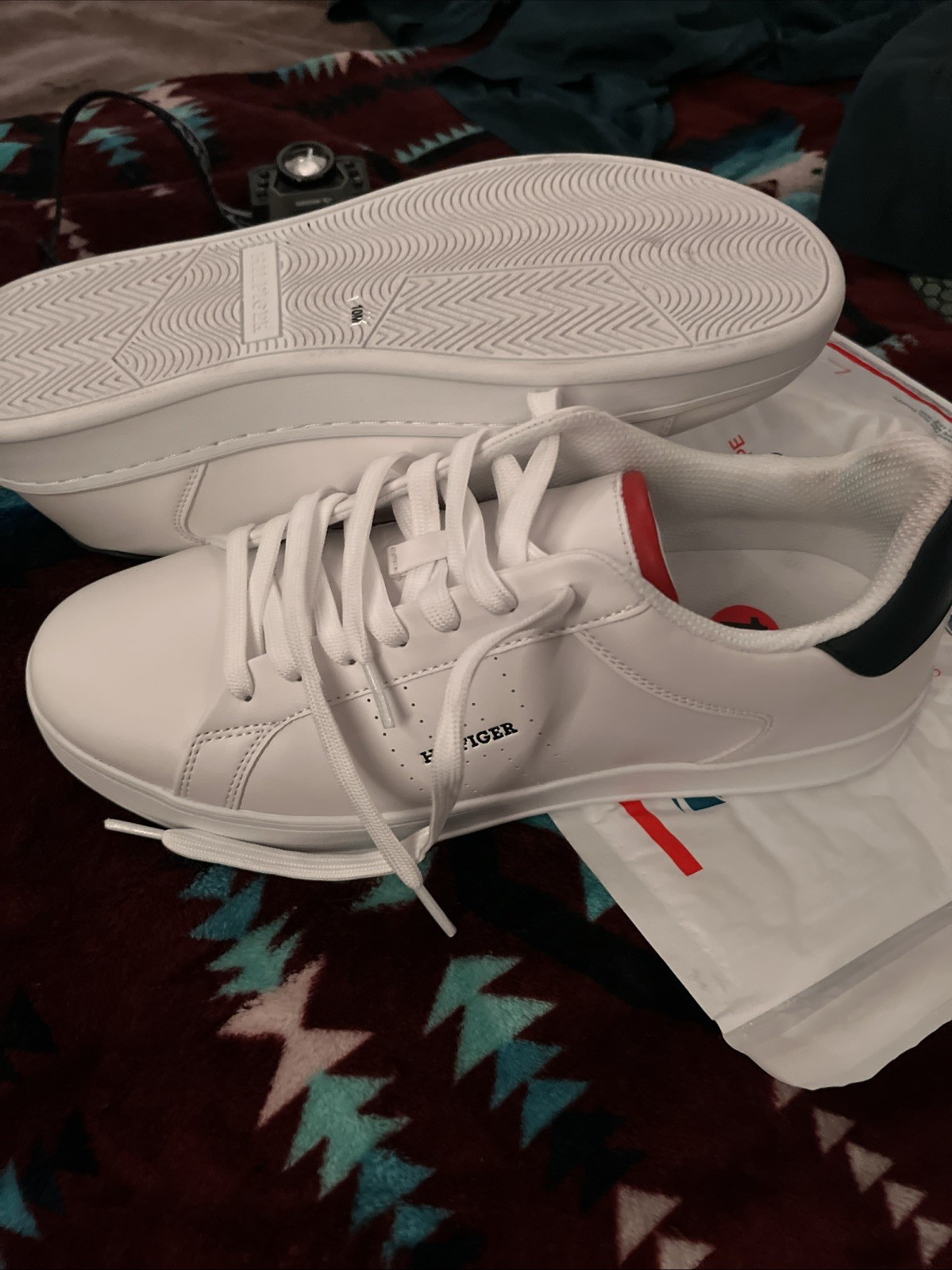 Tommy Hilfiger Liston White Sneaker Shoes Size 10 M