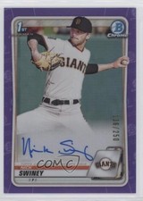 2020 Bowman Draft Chrome Picks Purple Refractor 136/250 Nick Swiney Auto 0cx3