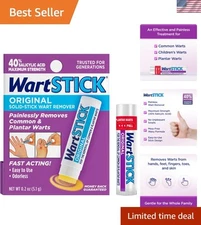 Pain-Free Wart Remover for Children – WartStick, 0.17oz, 40% Salicylic Acid