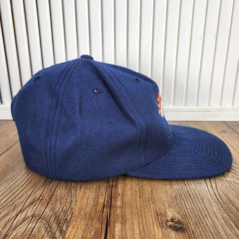 De Colección Denver Broncos Deportes Especialidades Snapback Gorra Gorra Azul Años 90 Mezcla de Lana NFL Foto 4 de 4