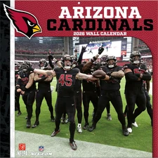 Turner Licensing,  NFL Arizona Cardinals 2026 Wall Calendar, 12'' X 12'', 12-Mon