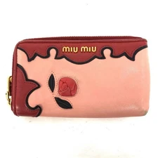 Miu Miu Mini Pink Pouch Gold Hardware Used Cond