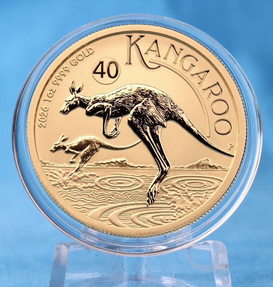Australien 100 $ 2026 Känguru 40 Jahre 1 Oz Gold Goldmünze ST / BU - Bild 4 von 4