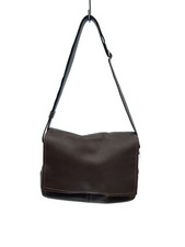 Tsuchiya Kaban Vintage Brown Leather Shoulder Bag Men Solid Auth From JAPAN