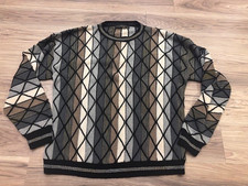 Protege Collection USA Made 3D Knit Sweater Vintage Mens XL 90s Y2K Coogi