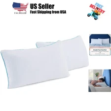 Shredded Memory Foam 2 Pack Pillow, Standard Pack of 2, White 2 Count