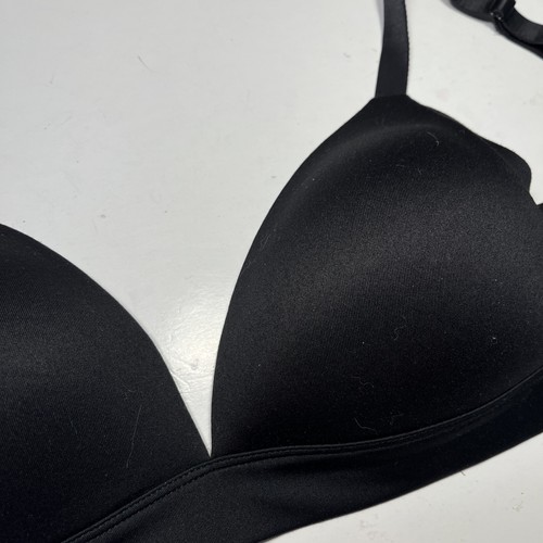 Auden Bra Women 34C Black Wireless Lightly Lined Adjustable Plunge Demi Comfort - Picture 10 of 14