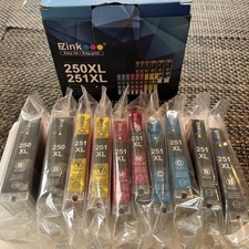 EZink Canon PGI-250XL CLI-251XL Compatible Ink Cartridges- 10 Pack- ALL SEALED.