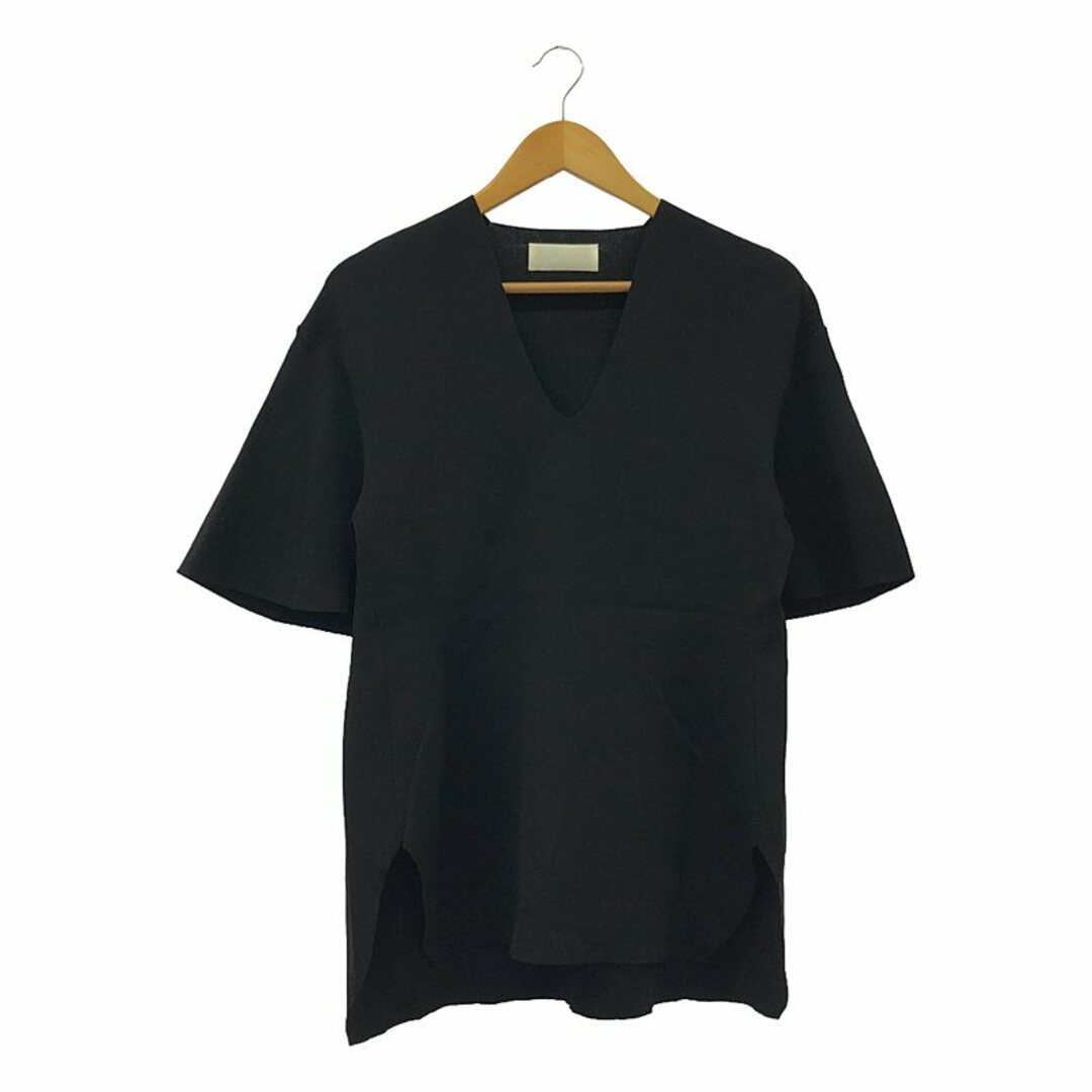 トップス mame Milano Ribbed V-Neck Top - black Photoroom_001_20250116_140905.