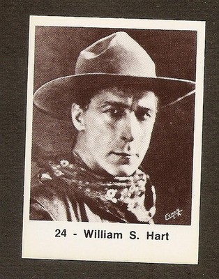 WILLIAM S. HART TRADING CARD PHOTO VINTAGE CARD  WHITE BACK