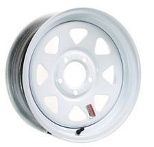 Ecustomrim Trailer Wheel 15 Inch 15x6 5 Lug On 4.5 Center White Spoke Rim