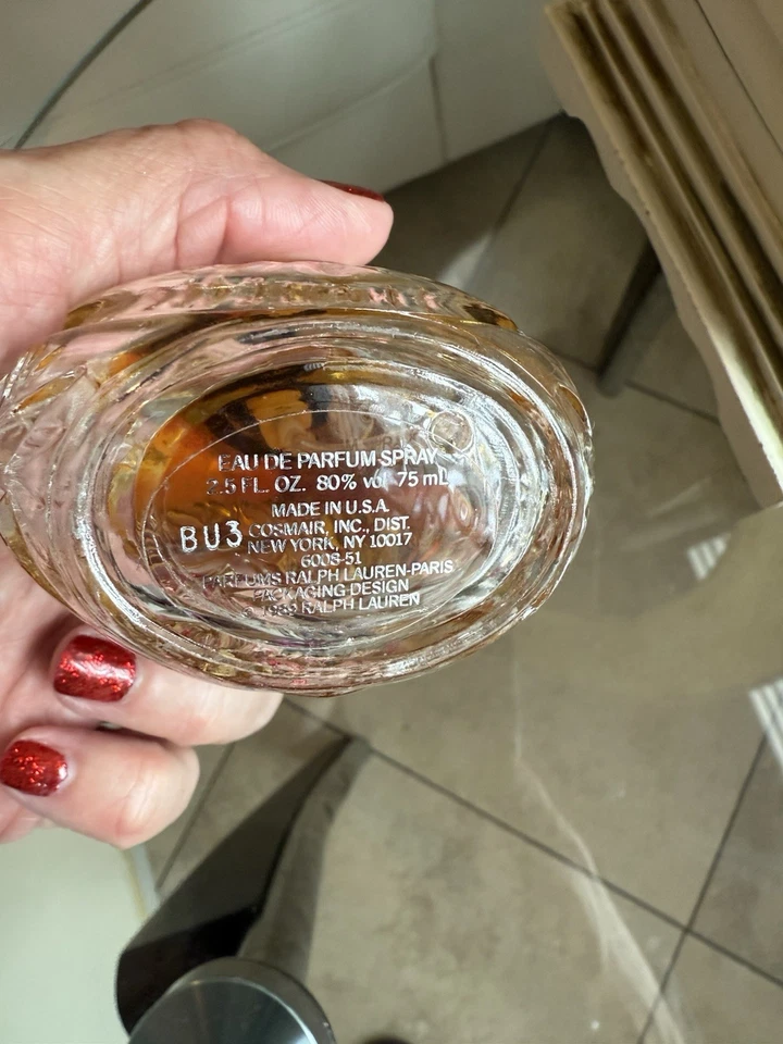 Vintage Ralph Lauren Eau de Parfum – 2,5 fl oz (75 ml) – Raro 1989 - Imagem 3 de 3