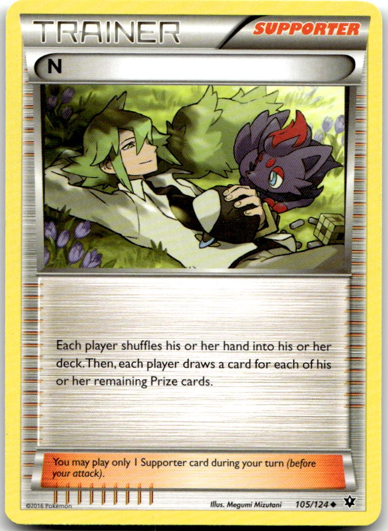 N (Supporter) 105/124 Uncommon Fates Collide Pokemon Lightly Played