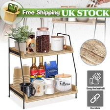 Coffee Station Organizer for Countertop 2 Tier Coffee Bar Accessories Organizer