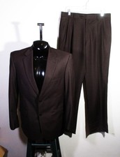 JOS. A. BANK Brown 100 Wool 2 Pc Suit Men's Size 41R, 34X34