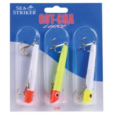 Sea Striker GOT-CHA 7/8oz Saltwater Fishing Lure Gold 3 Pack