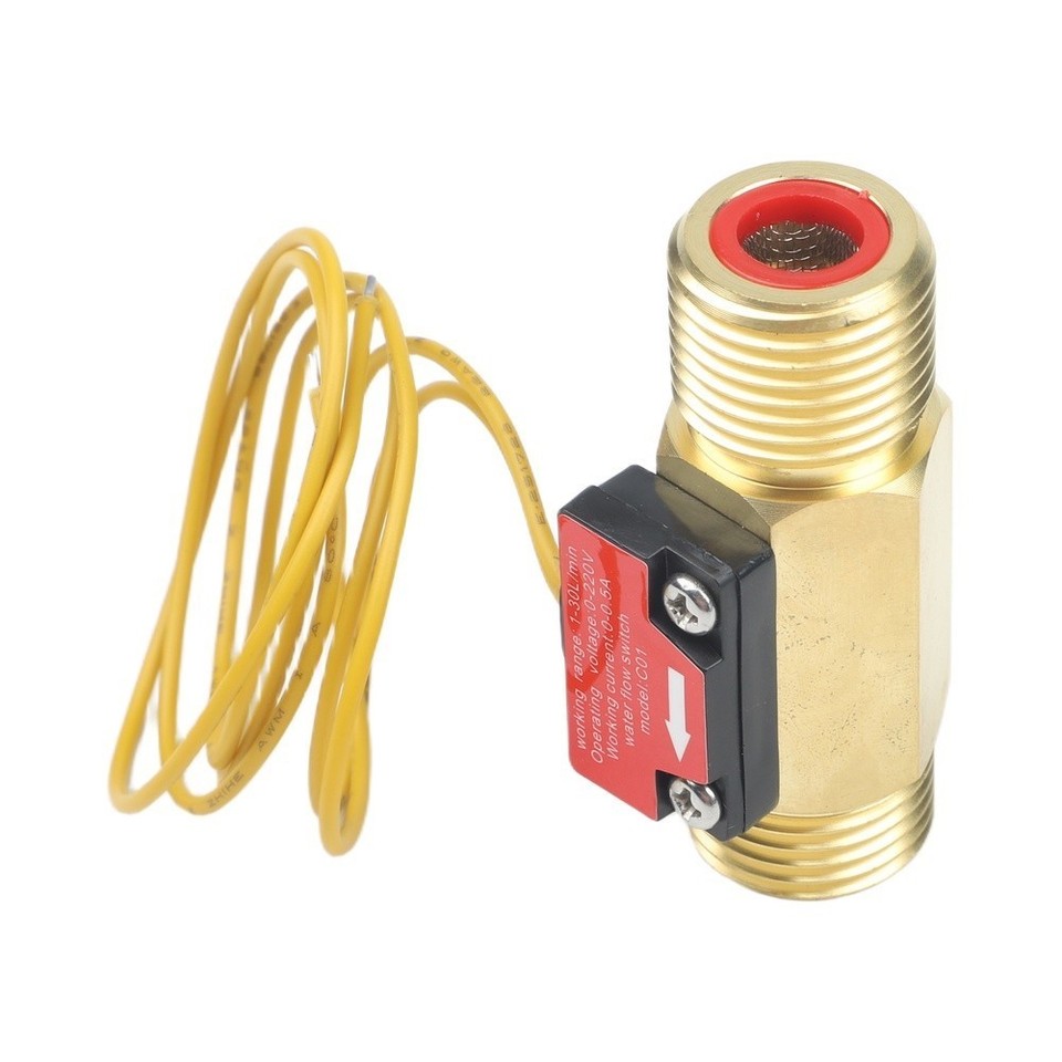 L Reed Switch for reed Switch Flow Sensor G1/2 Thread Copper Construction 1-30 L/min ...