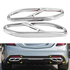 Exhaust Muffler Tailpipe Cover Trim For Mercedes Benz S Class W222 2018-2024