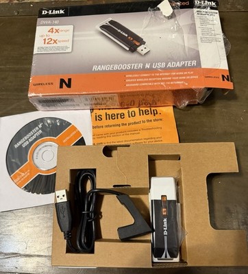 D-link DWA-140 Range Booster USB Wireless Adapter with base