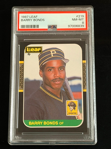 1987 LEAF #219 BARRY BONDS ROOKIE PSA 8 HOME RUN KING HOF - WE COMBINE SHIPPING