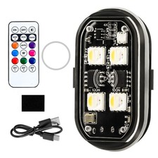 Wireless LED Strobe Light RGB 8 Colors Rechargeable Flashing Warning Lights