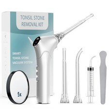 Tonsil Stone Vacuum Removal Kit with LED Light - Electronic Tonsil Stone Remover
