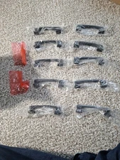 Matte Black Cabinet Pulls Handles 10-Pack Hardware 4 inch center to hole