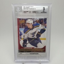 2017-18 UD Tage Thompson  RC  Series 1 Young Guns Rookie UD Exclusive #/100 BGS9