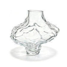 Glass Vase, Clear Glass Vase Modern Clear Flower Vases 6.29 Inch, Thickened G...