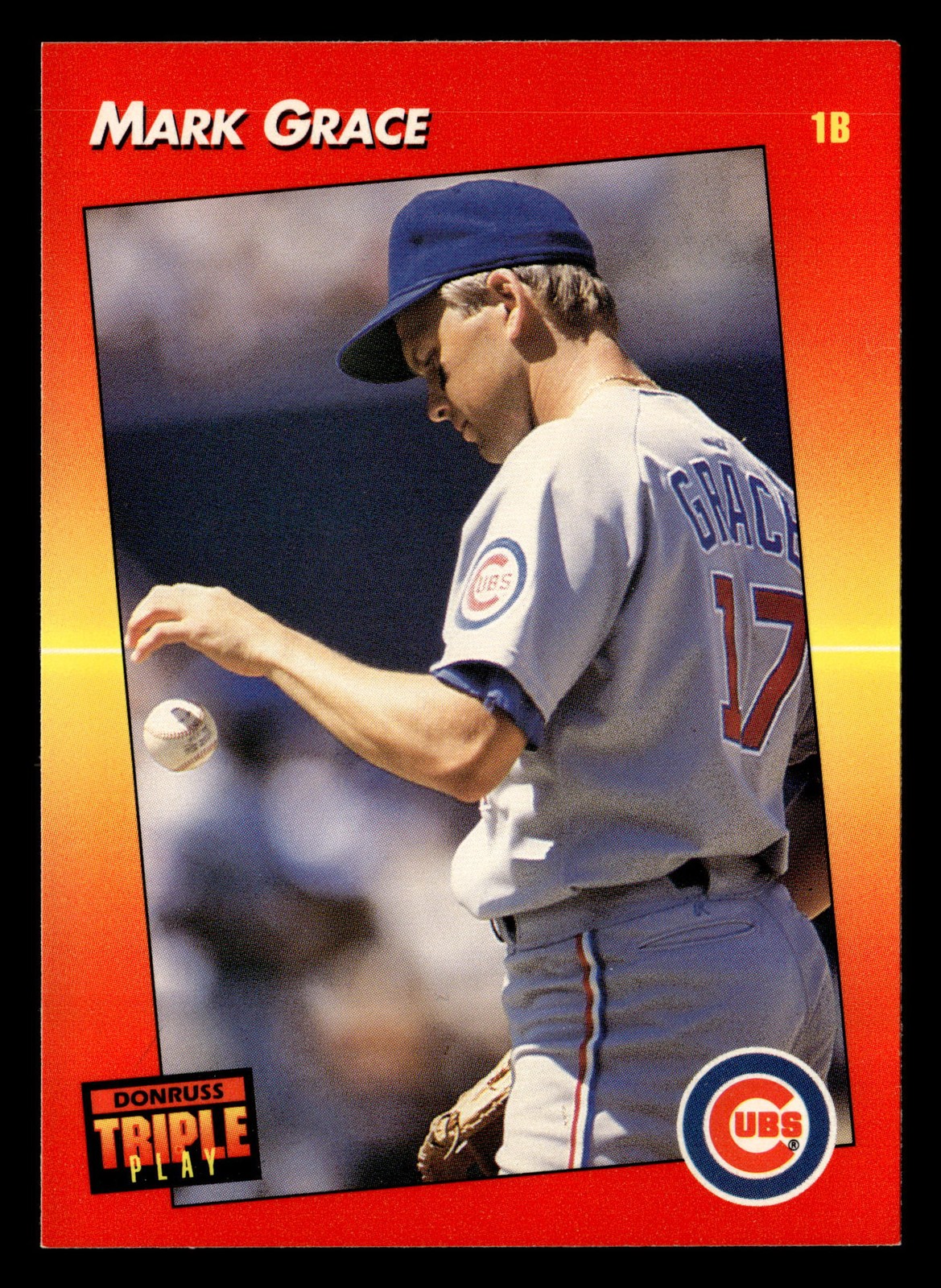 Mark Grace 1992 Triple Play #114 Chicago Cubs Baseball *205