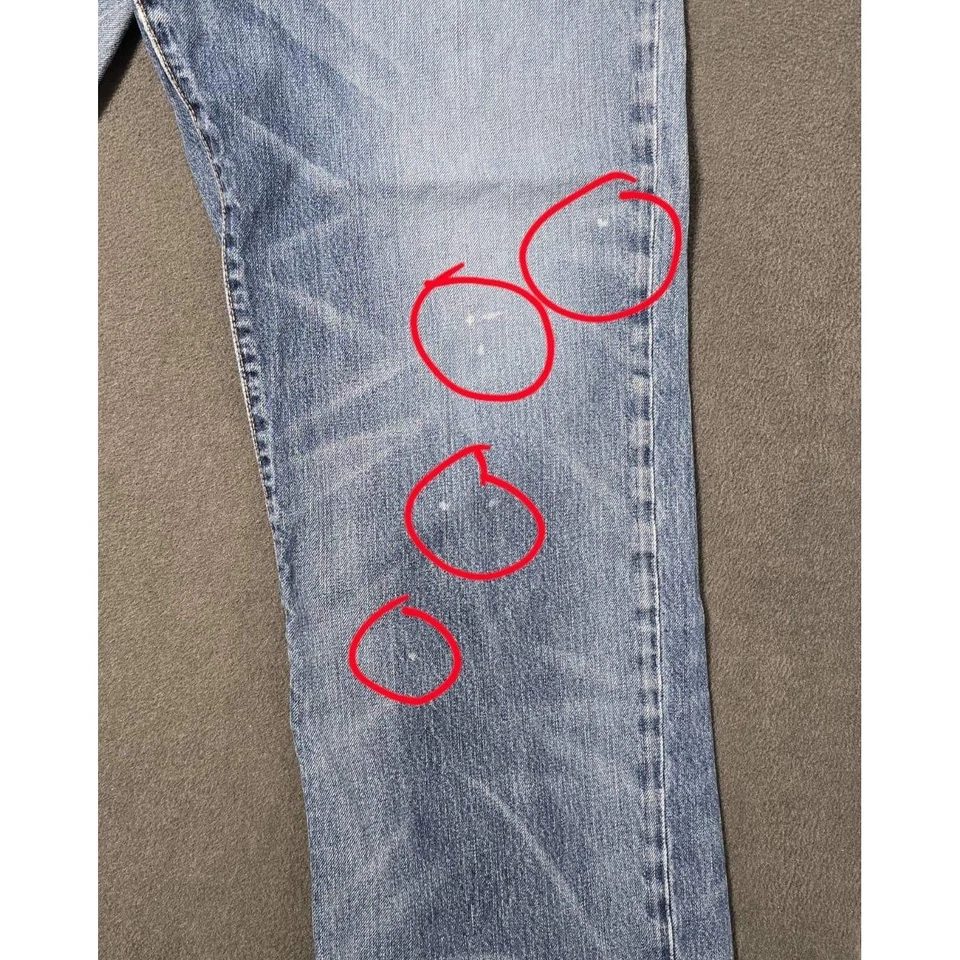 Vintage Polo Ralph Lauren Pants Men's 44B Big Blue Jeans Denim Pocket Prep 44x32 - Image 2 of 4