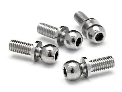 HPI Kugel 4,7 x 6,5 mm (4-40/Sechskant/Silber/4 Stück)