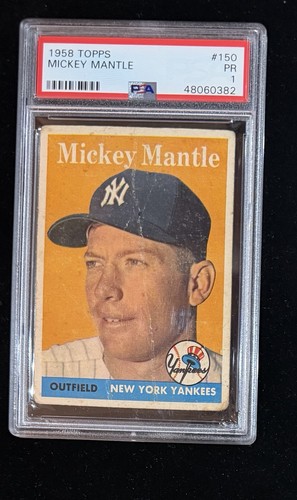 1958 Topps - #150 Mickey Mantle - PSA 1