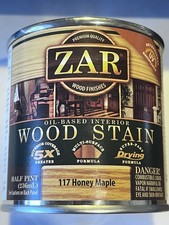 Zar Premium Wood Stain, "HONEY MAPLE" #117, 8 oz