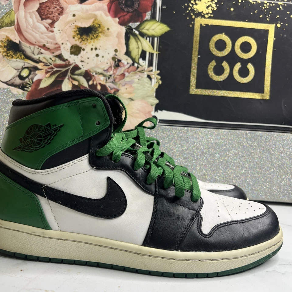 Air Jordan 1 Retro High Boston Celtics 2009 Talla 10.5 Usado 332550-101 Foto 2 de 4