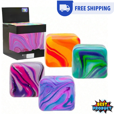 #ad #ad Nice Cube Nee Doh Stress Ball Sensory Toys Needohs Fidget Anxity Groovy 4 Colors $9.89
