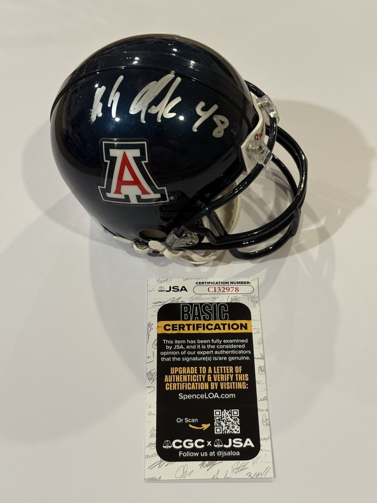 JSA COA ROB GRONKOWSKI Signed Autographed Arizona Wildcats Football Mini Helmet 