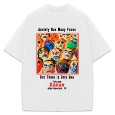 Xanax Anxiety Has Many Faces T-Shirt Vintage