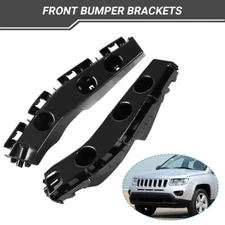 For Jeep Compass 2011-2017 Bumper Bracket Retainer Front 2PC Plastic Hold Mount