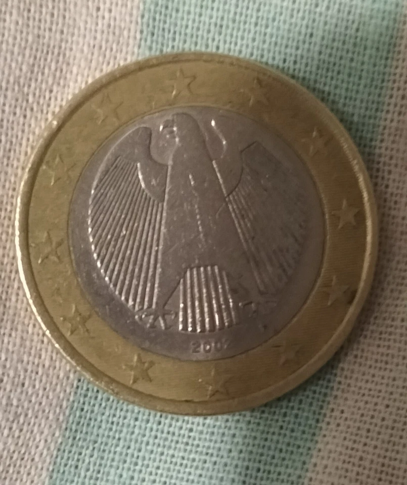 pièce euro fautée. ALLEMAGNE 2002- 1 EURO - Photo 1/1