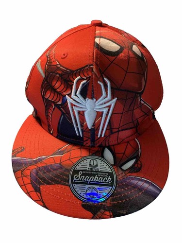Berkshire Fashions Marvel Spiderman Red Embroidered Snapback Baseball Cap
