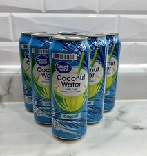 Coconut Water with Pulp, 16.9 Fl Oz Cans (Pack of 12) Not From Concentrate