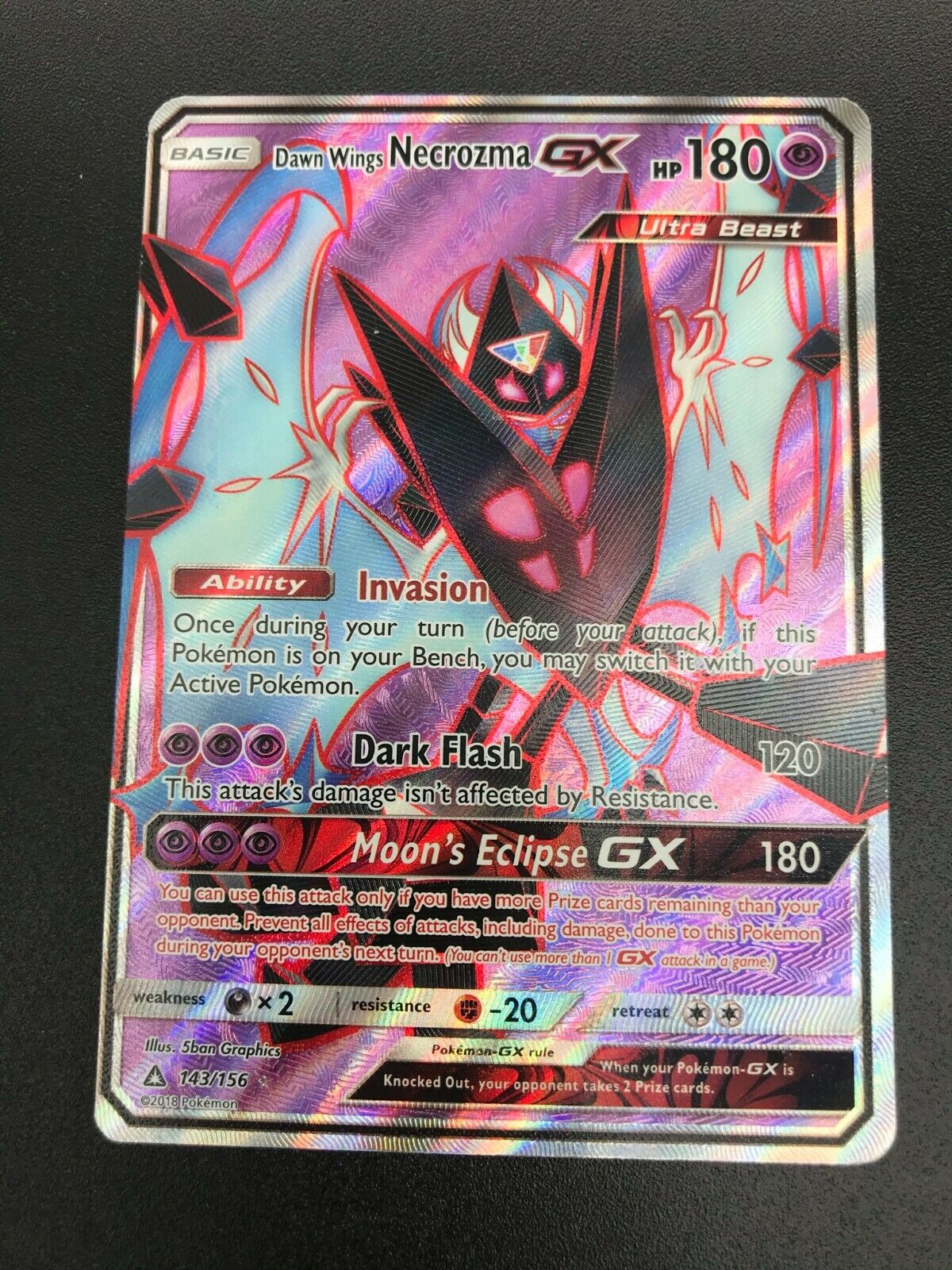 Mavin  Dawn Wings Necrozma GX, Mewtwo EX, Lunala GX Pokemon Cards