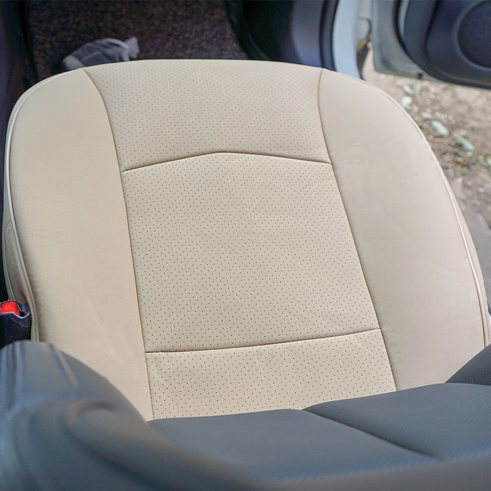 3D Seat Protector Cushion Mat PU Leather Bamboo Charcoal Car Vehicle - Image 3 of 4