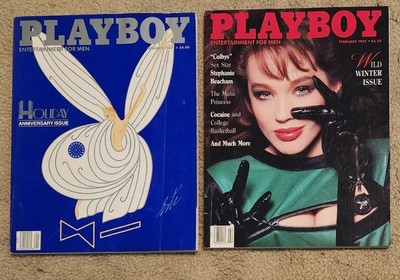 2 Playboy Magazines January & February 1987 Luann Lee Julie Peterson | eBay