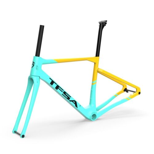 700*42C Gravel Frameset MRCM Carbon Road Bike Frame 650B*2.1'' Fork+Seatpost Set - Afbeelding 1 van 39