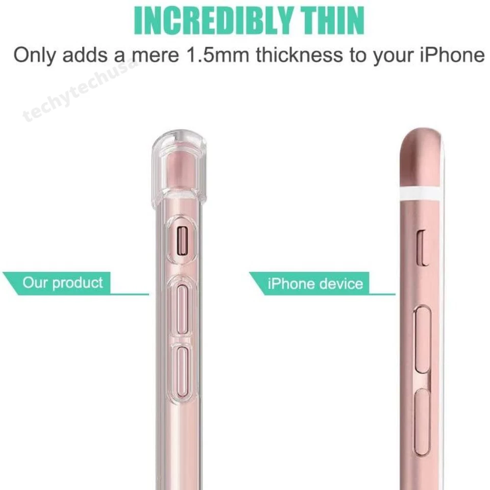 For iPhone 7 8 XR 12 11 Pro Max Clear Case Shockproof With 2PK Screen Protectors - Image 2 of 4