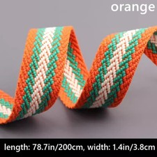 2M DIY Rayé Toile Webbings Bande Ruban Artisanat Sangle Ceinture Sac à Dos