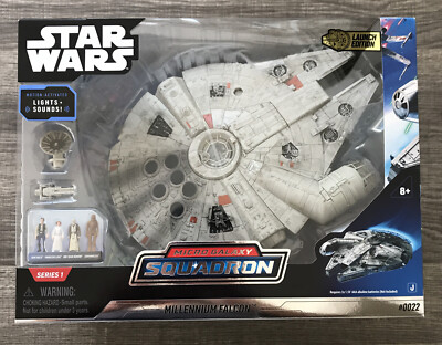 2022 Star Wars Micro Galaxy Squadron MILLENNIUM FALCON NEW! Motion Lights Sounds